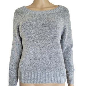 Forever 21 Women's Knit Pullover Sweater Long Sleeve Boat Neck Gray Size S